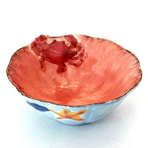 Crab Bowl Soup Nautical Sea Life Beach Serving